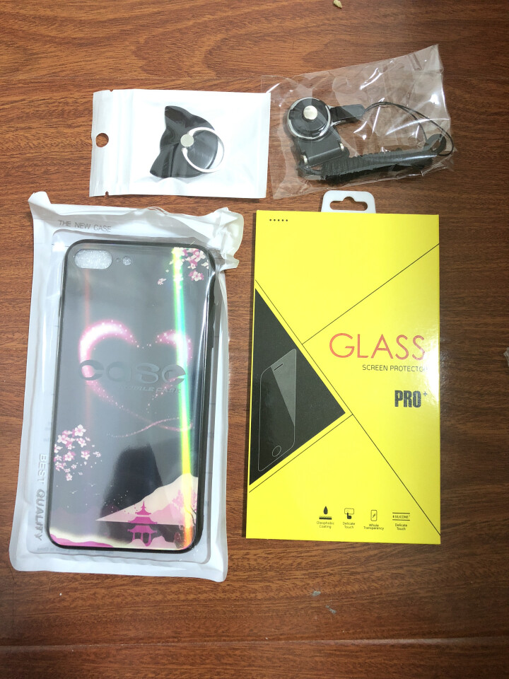 AOYAMIC 苹果8/7 Plus手机壳 iPhone6/6s极光夜光玻璃硬壳 全包软边防摔手机壳 网红抖音同款夜光玻璃梦幻心 苹果8/7（4.7英寸）怎么样,第4张