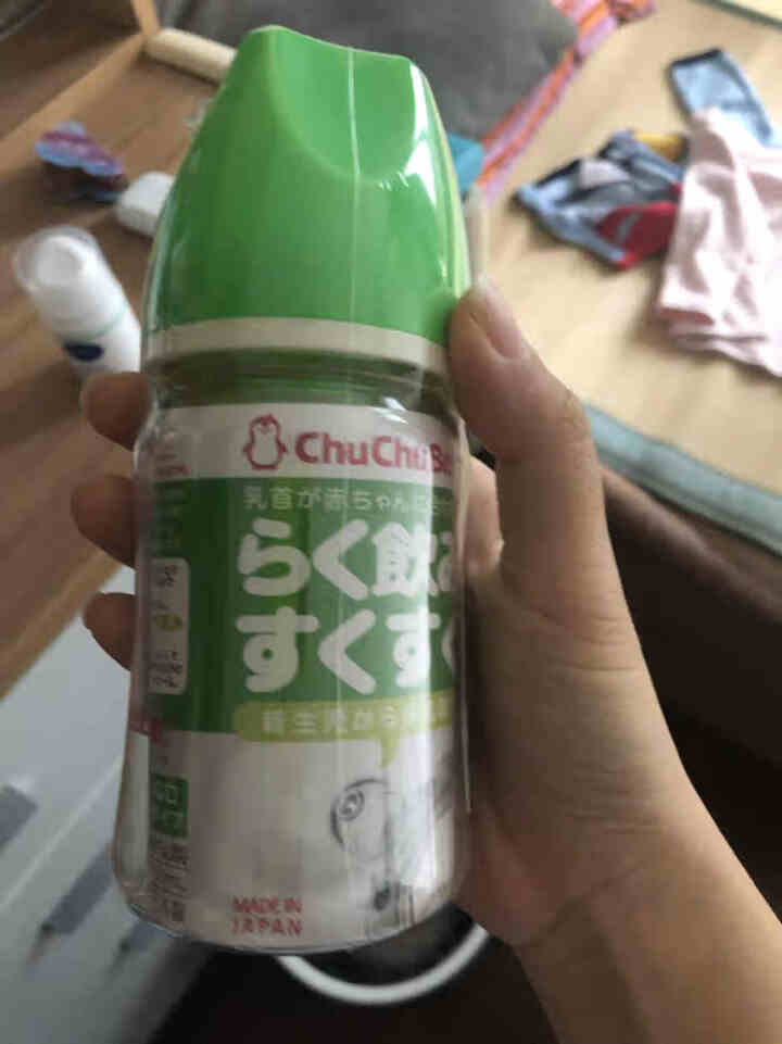 啾啾（CHUCHU） 日本原装进口仿母乳新生儿宽口径ppsu奶瓶配仿真硅胶奶嘴耐摔 绿色160ml怎么样，好用吗，口碑，心得，评价，试用报告,第2张