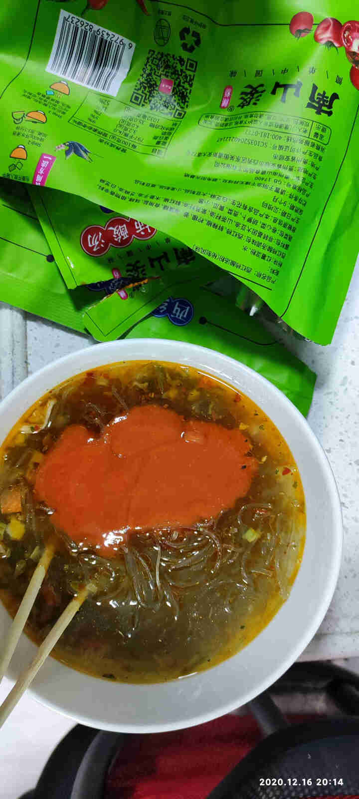 南山婆 酸汤粉 贵州西红柿酸汤粉秘制风味袋装健康素食150g*4袋怎么样，好用吗，口碑，心得，评价，试用报告,第4张