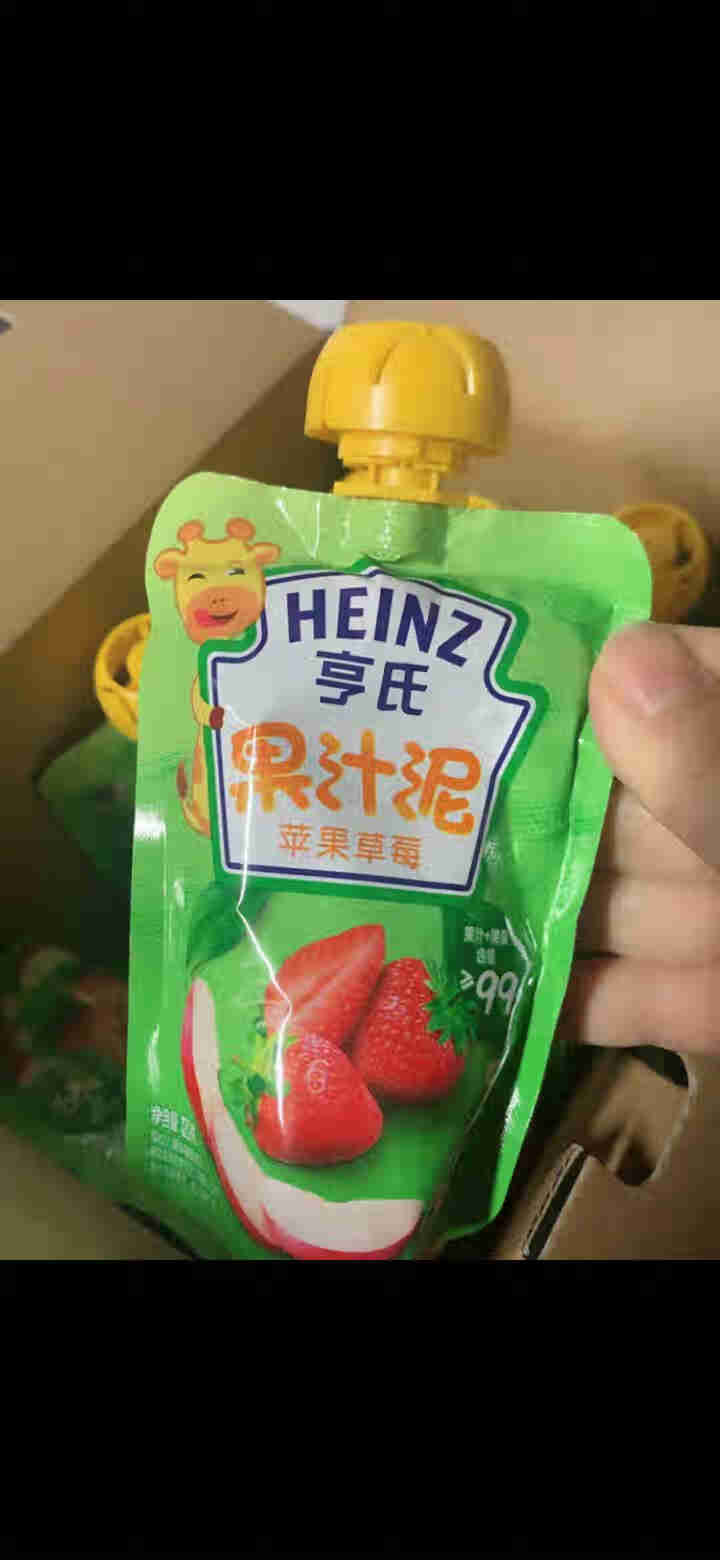 亨氏（Heinz）果汁泥 婴儿水果泥 乐维滋清乐宝宝辅食120g *6包装 苹果草莓果汁泥怎么样，好用吗，口碑，心得，评价，试用报告,第4张