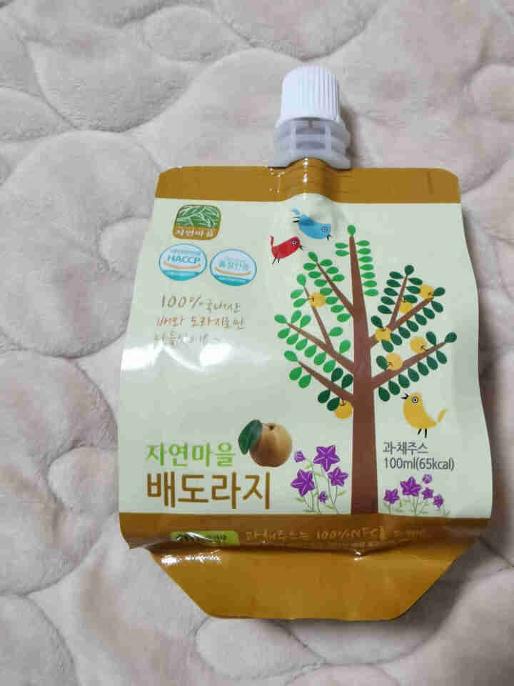 果儿树Nature Village 婴幼儿果汁韩国进口儿童健康饮料 桔梗梨汁 100ml/袋怎么样，好用吗，口碑，心得，评价，试用报告,第4张