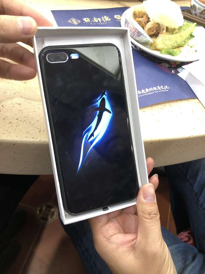 【来电发光】雅好 苹果8plus手机壳iPhone7/8/6s plus防摔硅胶套玻璃发光夜光壳男女 店长推荐,第3张