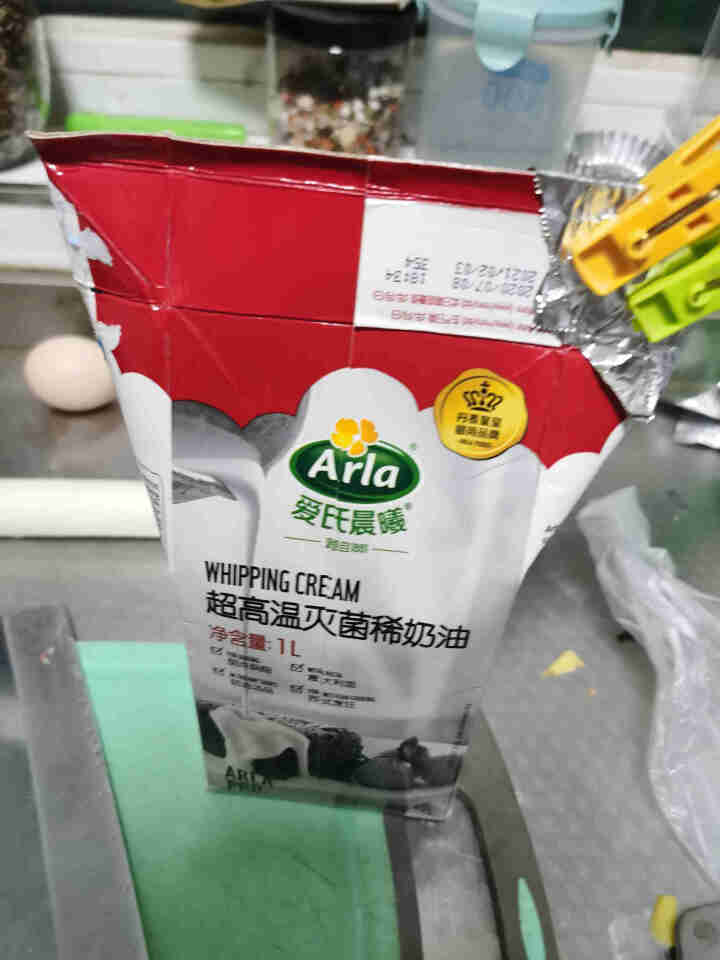 Arla爱氏晨曦动物性淡奶油（蛋糕裱花 稀奶油 蛋挞慕斯 面包 甜点 烘焙原料）1L 【常温】怎么样，好用吗，口碑，心得，评价，试用报告,第2张