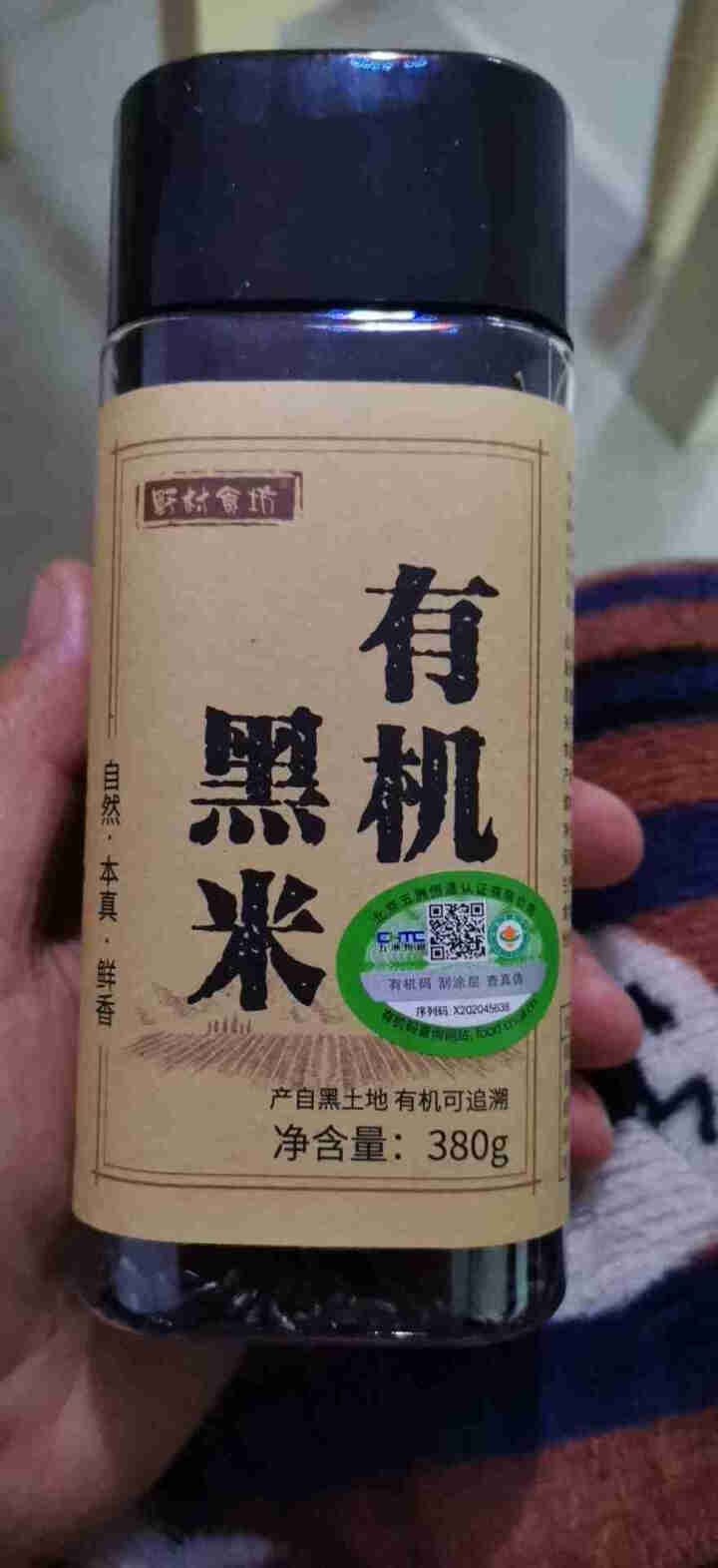 野村食坊 有机黑米 380g 东北特产 五谷杂粮粗粮黑米八宝粥饭 【1罐】尝鲜装怎么样，好用吗，口碑，心得，评价，试用报告,第2张