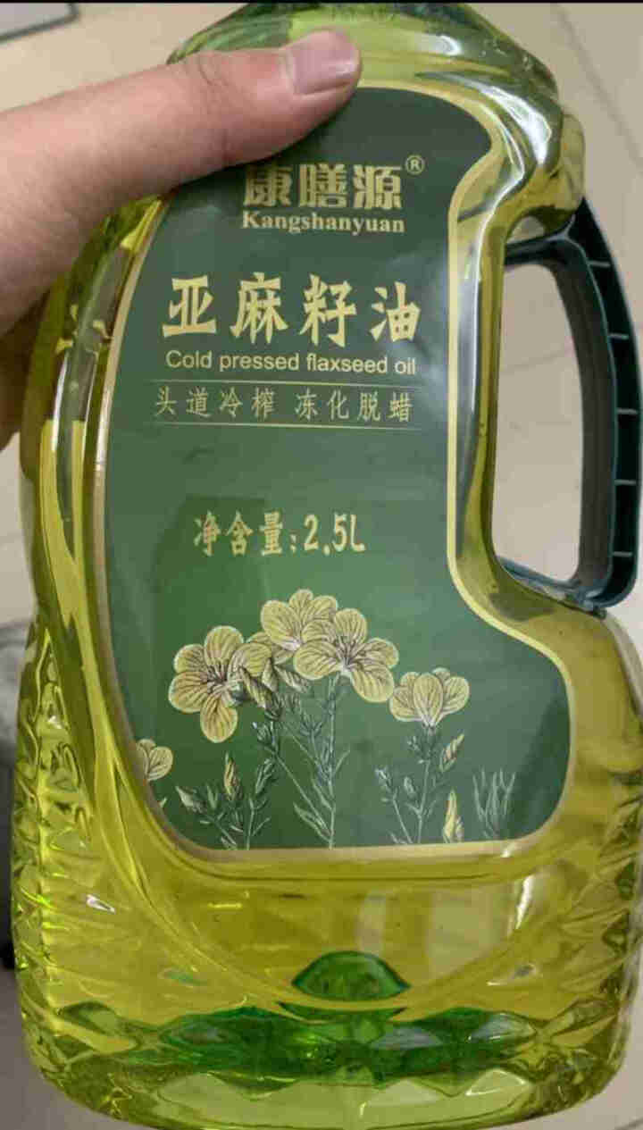 康膳源 亚麻籽油2.5L 内蒙胡麻油 冷榨一级孕妇月子宝儿食用油 丰富α,第2张