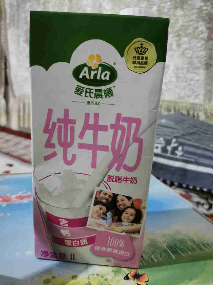 Arla爱氏晨曦 德国进口脱脂纯牛奶高钙营养学生儿童早餐奶 脱脂纯牛奶1L*1盒（家庭装）怎么样，好用吗，口碑，心得，评价，试用报告,第2张