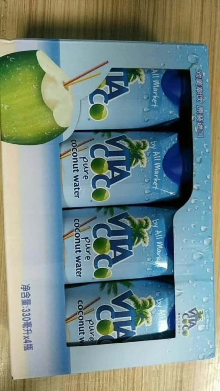 唯他可可（Vita Coco）天然椰子水进口NFC果汁饮料330ml*4瓶怎么样，好用吗，口碑，心得，评价，试用报告,第2张