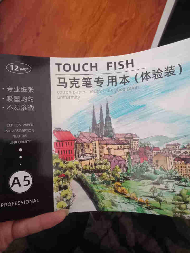 Touch Fish马克笔套装 水性学生水彩笔马克笔 幼儿园水彩笔双头马克笔 儿童绘画画笔套装礼盒装 水性马克笔三角白杆12色 礼盒装怎么样，好用吗，口碑，心得,第4张