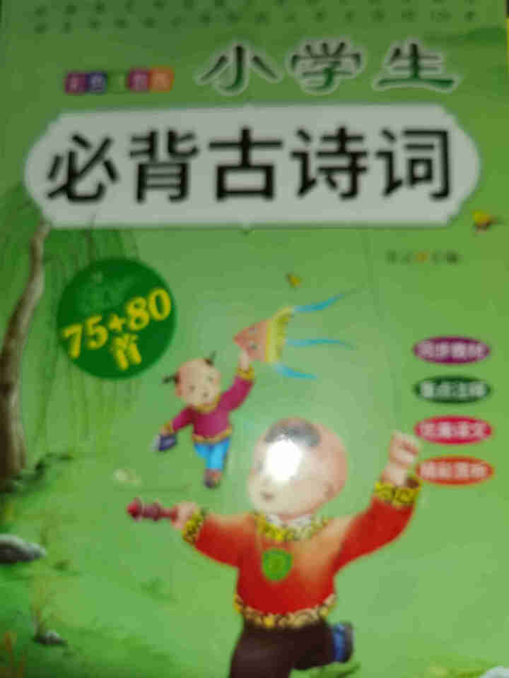 全2册 小学生必背古诗词75+80首+文言文通用版 教材同步全解阅读与训练语文课程标准1,第2张