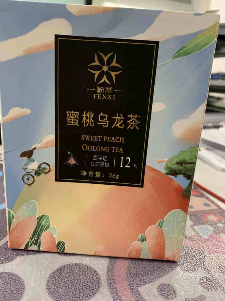 粉犀 蜜桃乌龙茶包 花茶组合白桃乌龙茶水果茶包三角包桂花茉莉花乌龙茶茶颜泡水喝的悦色果粒茶包量贩装 蜜桃乌龙茶【1盒装】怎么样，好用吗，口碑，心得，评价，试用报,第2张