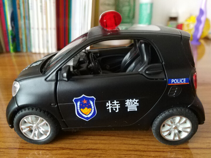 警车合金玩具汽车模型1/32仿真合金车模回力小汽车男孩儿童玩具车 斯玛特,第2张