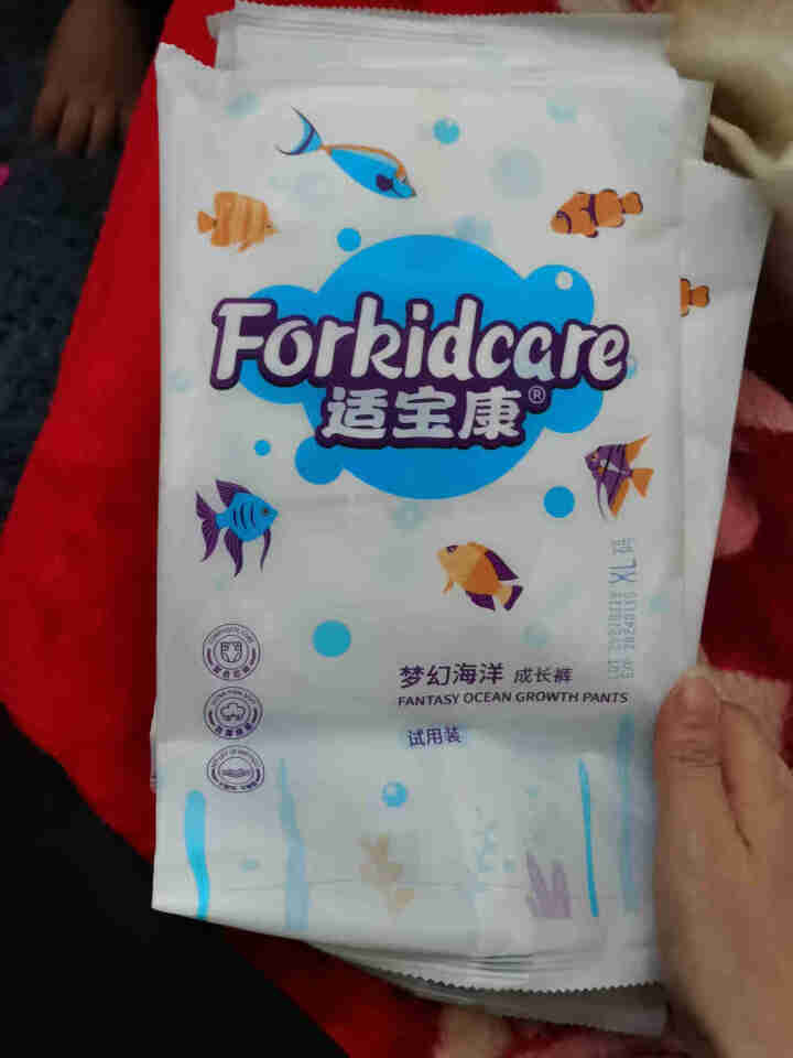 适宝康·Forkidcare 梦幻海洋成长裤试用装XL码*4片 适合12,第2张