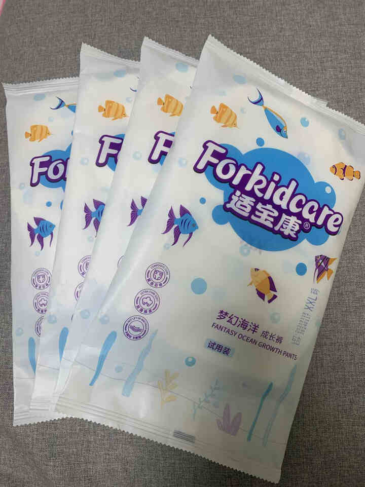 适宝康·Forkidcare 梦幻海洋成长裤便携装XXL码（四片）适合15,第2张