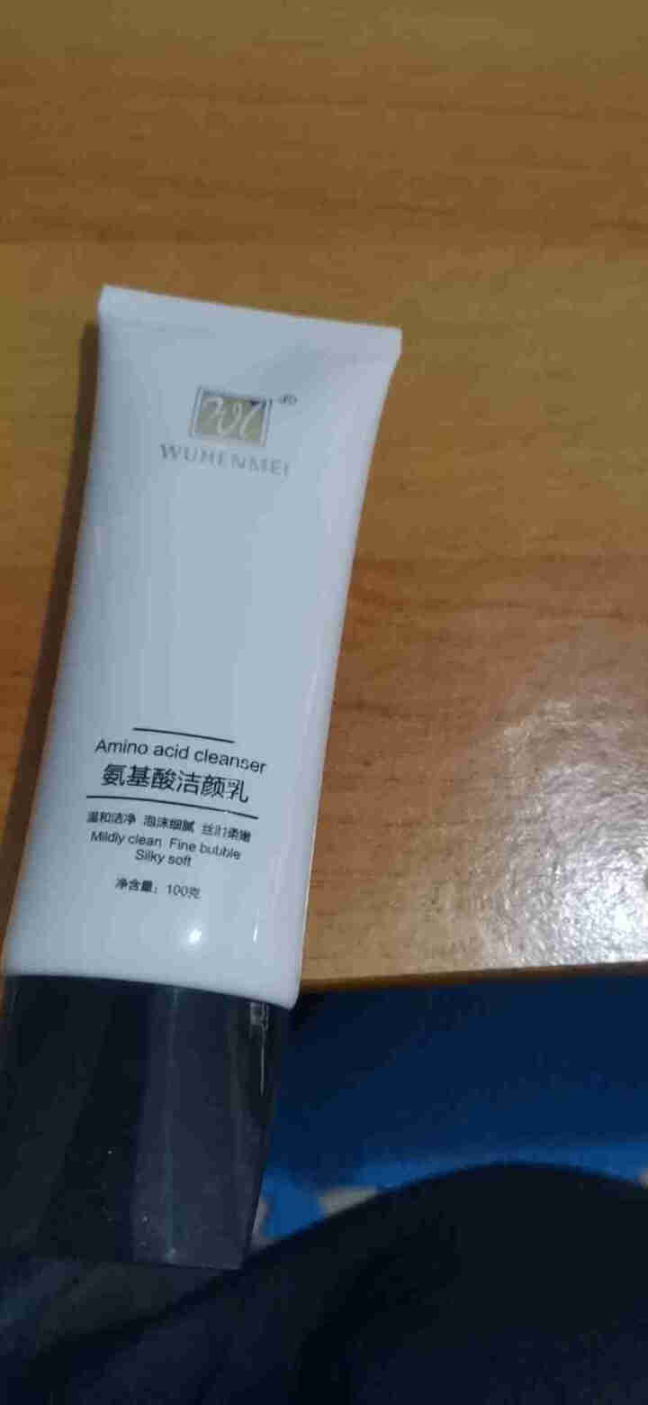 WUHENMEI 氨基酸洁面乳深层清洁除螨控油祛痘除角质洗面奶温和清爽不紧绷洗面奶 100g,第3张