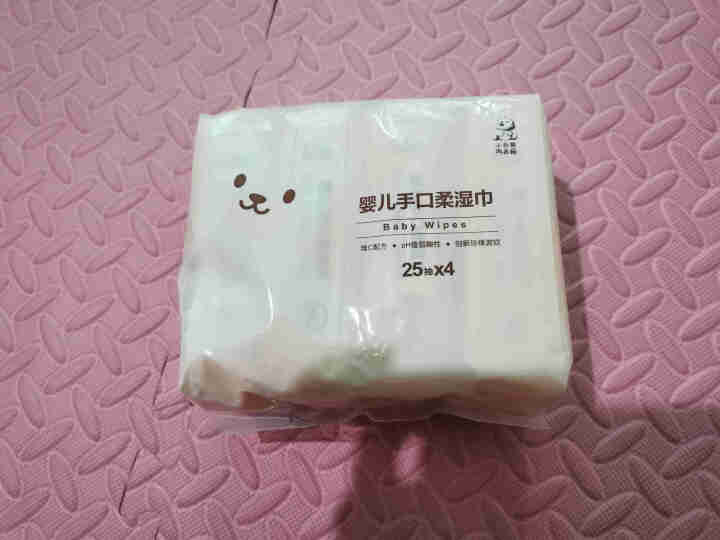 小白熊 （Snow Bear）婴儿手口柔湿巾 湿纸巾 25抽*4包 09194怎么样，好用吗，口碑，心得，评价，试用报告,第2张