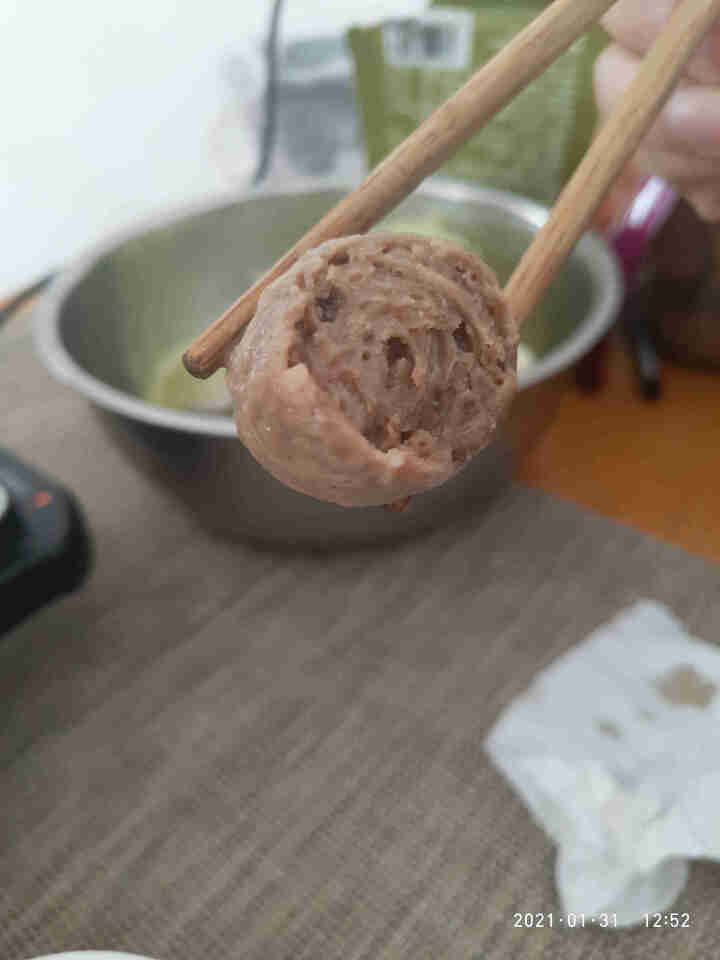 潮迹牛肉丸 火锅食材丸烧烤关东煮肉含量90% 潮汕牛肉丸 原味牛丸500g怎么样，好用吗，口碑，心得，评价，试用报告,第4张