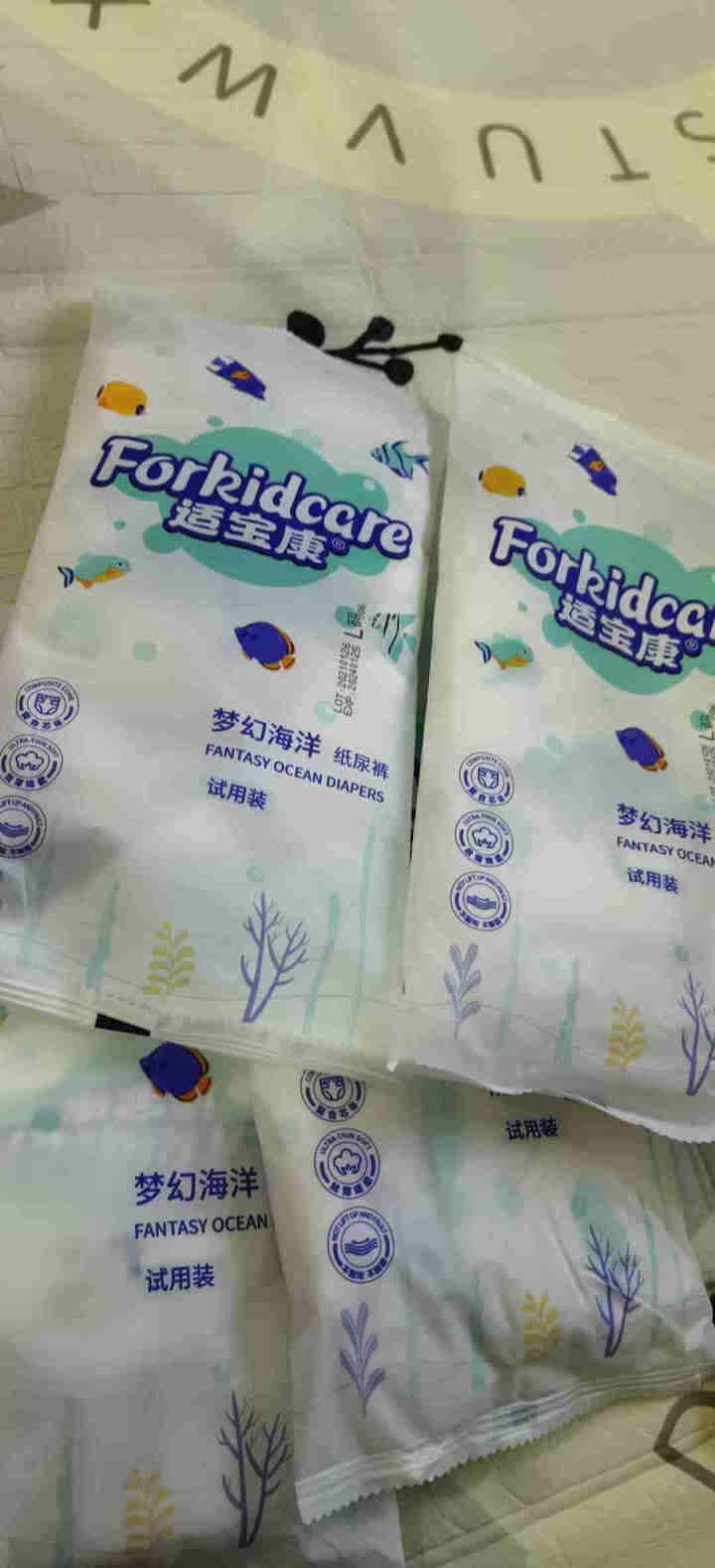 适宝康·Forkidcare 梦幻海洋纸尿裤试用装L码*4片 适合9,第3张