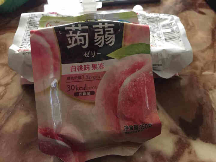 塔啦蜜日本tarami零食蒟蒻魔芋果汁果冻低卡苹果葡萄白桃芒果荔枝红西柚 150g/袋 白桃味 3袋怎么样，好用吗，口碑，心得，评价，试用报告,第4张