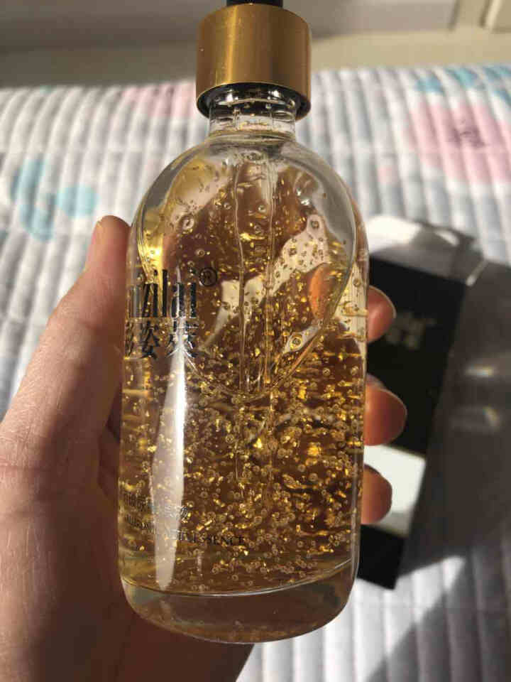 彩姿莱金箔玻尿酸原液 淡化细纹紧致收缩毛孔肌底液 补水保湿滋润肌肤黄金精华液 彩姿莱玻尿酸原液100ml*1怎么样，好用吗，口碑，心得，评价，试用报告,第3张