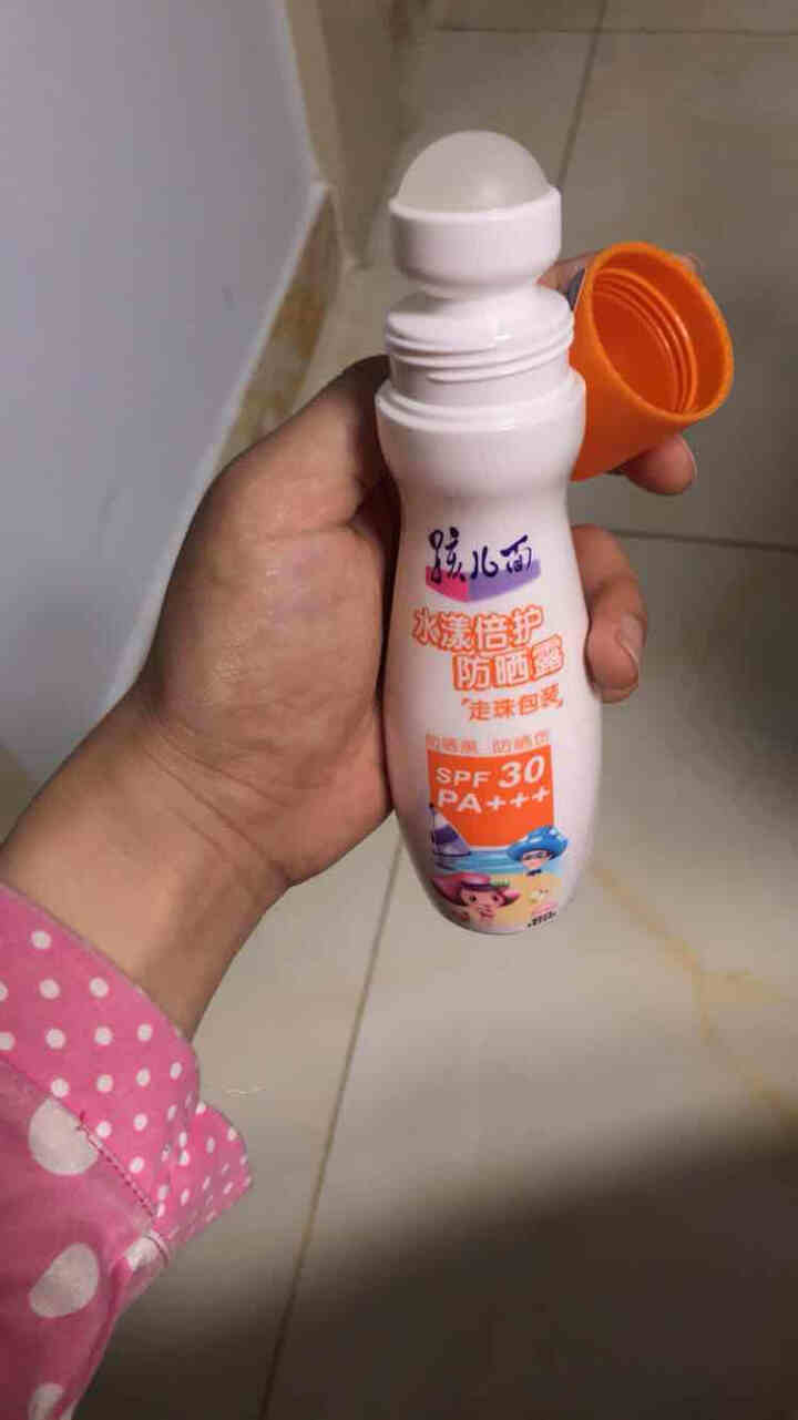 孩儿面SPF30儿童清爽防晒走珠儿童专用防晒霜100ml保湿滋润宝宝防晒乳 1瓶装怎么样，好用吗，口碑，心得，评价，试用报告,第4张