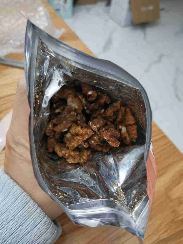 天就庄园 香酥核桃仁128g 休闲零食小吃 办公室下午茶点心 麻辣味怎么样，好用吗，口碑，心得，评价，试用报告,第4张