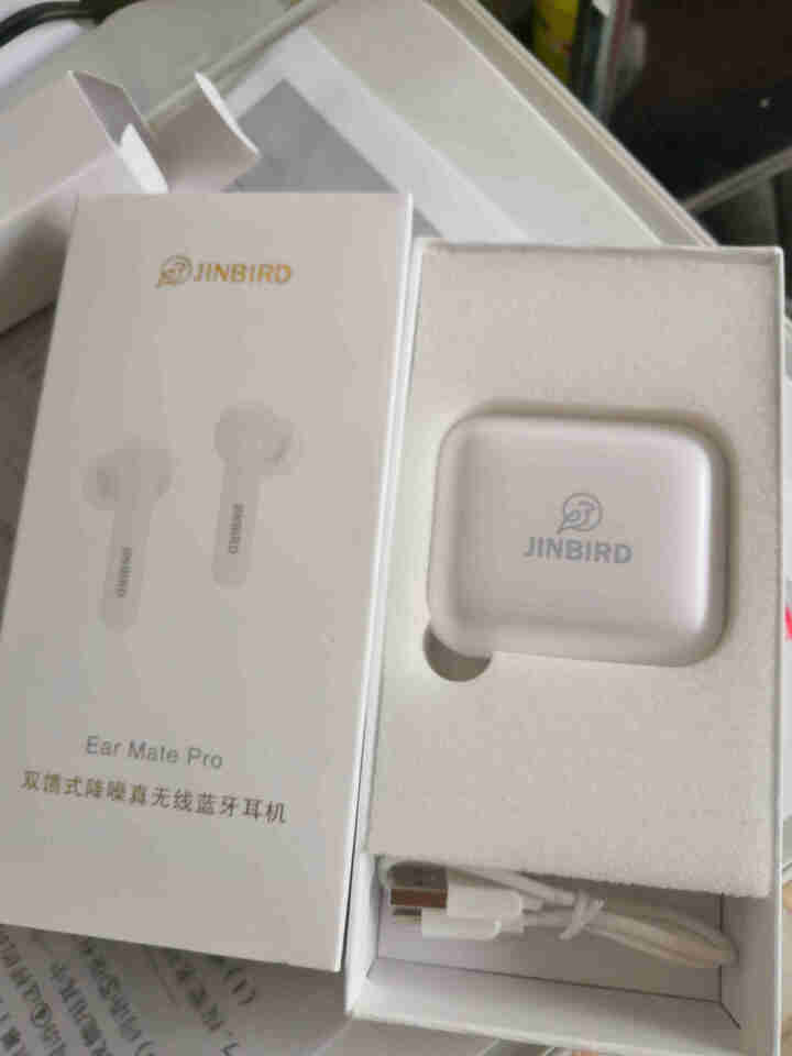 JINBIRD ANC834C主动降噪蓝牙耳机真无线5.1智能配对双耳通话入耳式运动耳麦苹果华为通用 白色怎么样，好用吗，口碑，心得，评价，试用报告,第2张