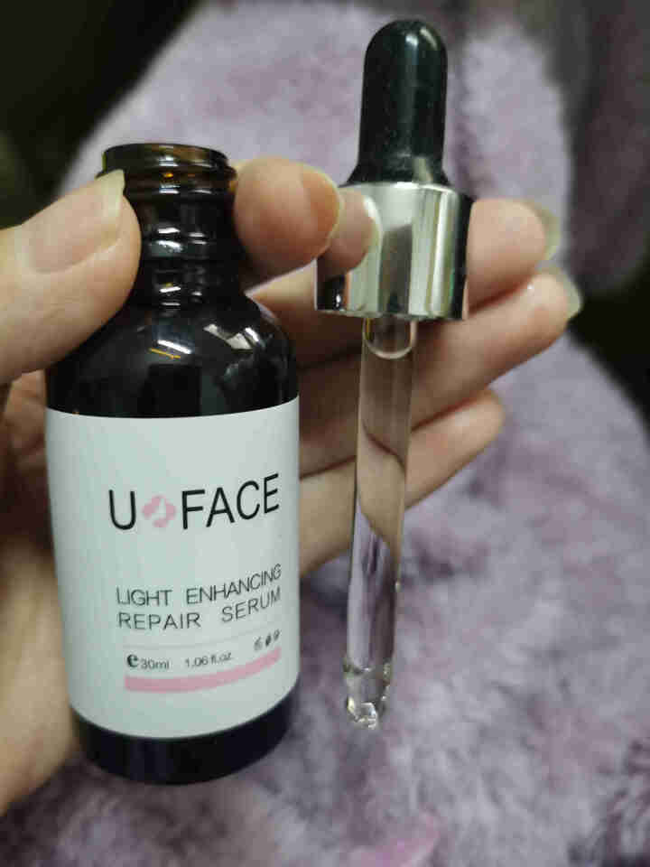 优斐斯（uface）亮妍烟酰胺精华液 30ml优粉瓶（修护肌肤淡化痘印提亮肌肤均匀肤色娇弹嫩滑） 亮妍修护精华液怎么样，好用吗，口碑，心得，评价，试用报告,第1张