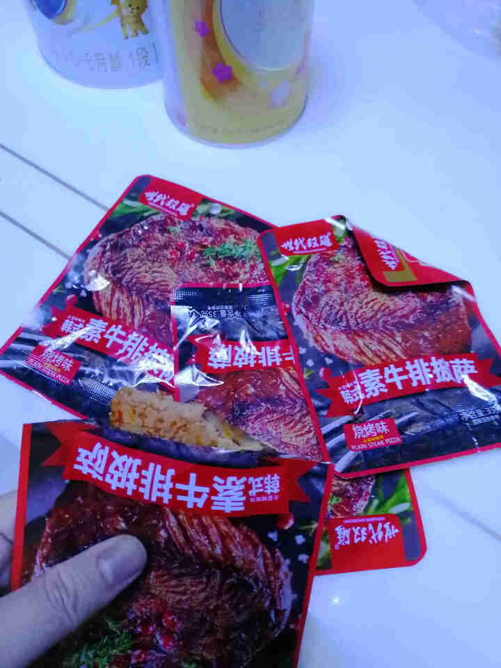 素肉大牛排烧烤黑椒素食牛排香辣素牛肉豆卷网红小吃休闲零食 烧烤味 体验试吃装,第3张