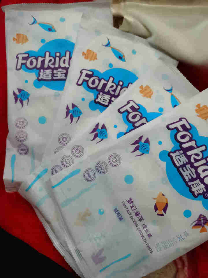 适宝康·Forkidcare 梦幻海洋成长裤试用装XL码*4片 适合12,第3张