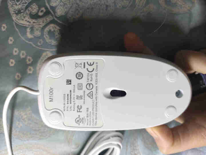 罗技（Logitech）M100r 有线鼠标 大手鼠标 笔记本电脑办公鼠标 家用对称鼠标 企业采购 白色怎么样，好用吗，口碑，心得，评价，试用报告,第3张