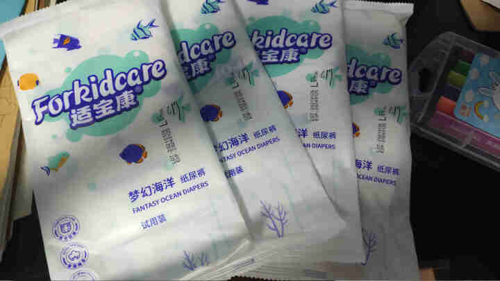 适宝康·Forkidcare 梦幻海洋纸尿裤试用装L码*4片 适合9,第2张