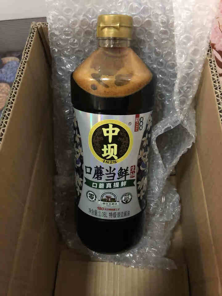 中坝酱油 口蘑当鲜原汁生抽1.08L 中华老字号 单瓶装怎么样，好用吗，口碑，心得，评价，试用报告,第2张