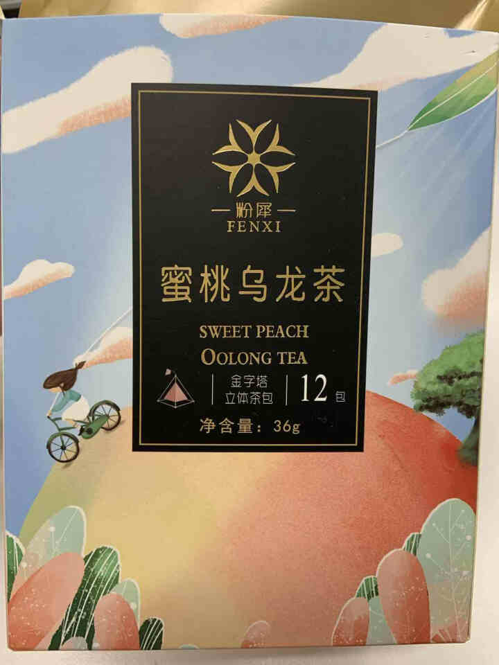 粉犀 蜜桃乌龙茶包 花茶组合白桃乌龙茶水果茶包三角包桂花茉莉花乌龙茶茶颜泡水喝的悦色果粒茶包量贩装 蜜桃乌龙茶【1盒装】怎么样，好用吗，口碑，心得，评价，试用报,第2张