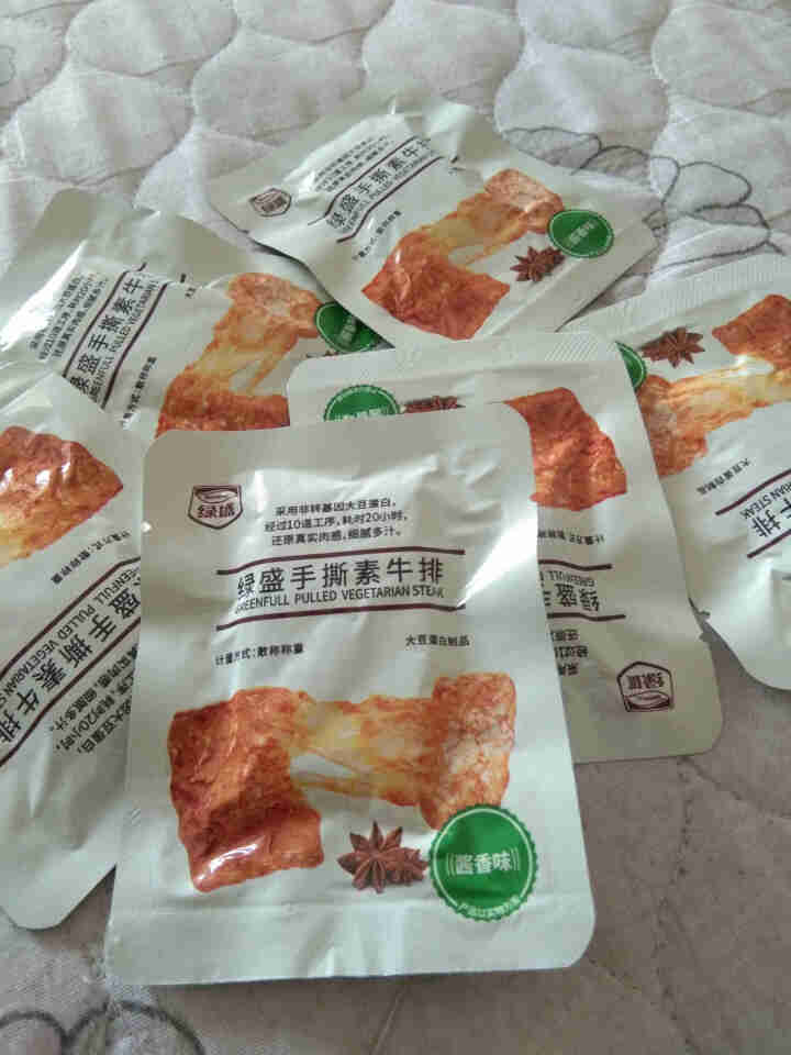 绿盛手撕102g素牛排素肉豆干素牛肉素食食品香辣条儿时怀旧小零食 酱香102g怎么样，好用吗，口碑，心得，评价，试用报告,第3张