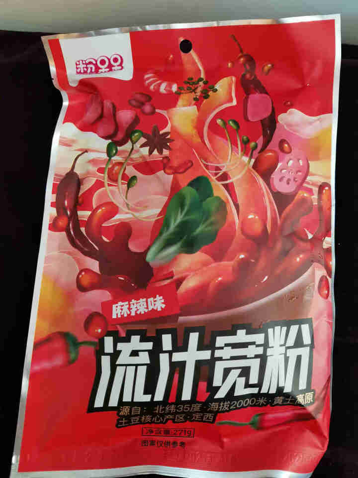 粉呆呆 麻辣流汁宽粉带料包 甘肃定西土豆宽粉 螺霸王酸辣螺蛳粉白家陈记马铃薯粉条 速食宽粉 粉呆呆流汁宽粉 271g*1袋怎么样，好用吗，口碑，心得，评价，试用,第2张