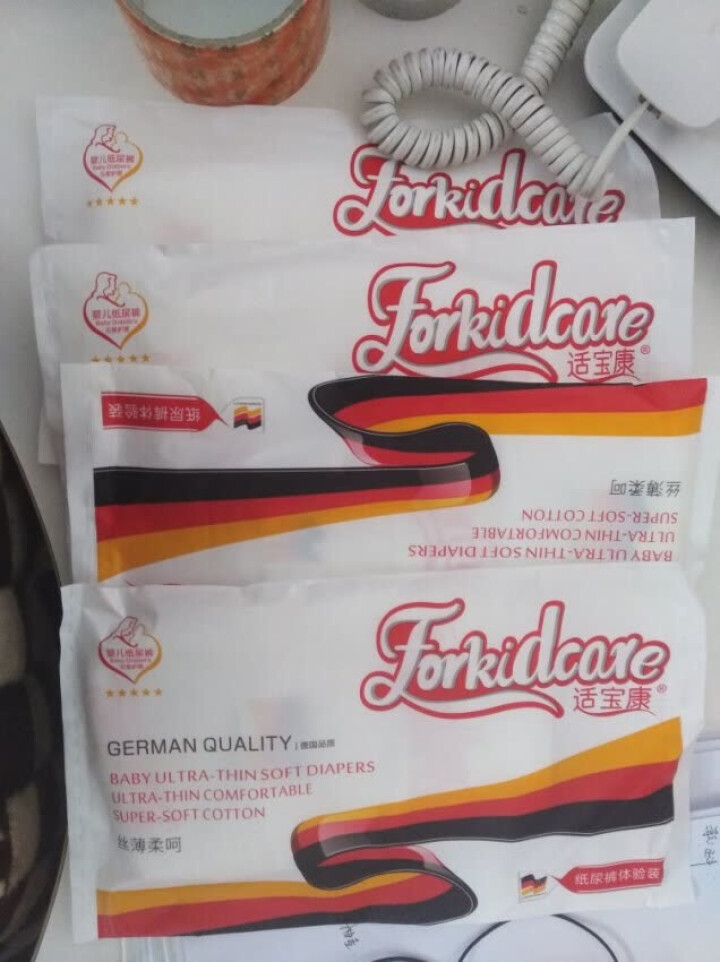 适宝康·Forkidcare 丝薄柔呵纸尿裤试用装S码*4片 适合5kg以下婴幼儿尿不湿超薄透气干爽怎么样，好用吗，口碑，心得，评价，试用报告,第4张