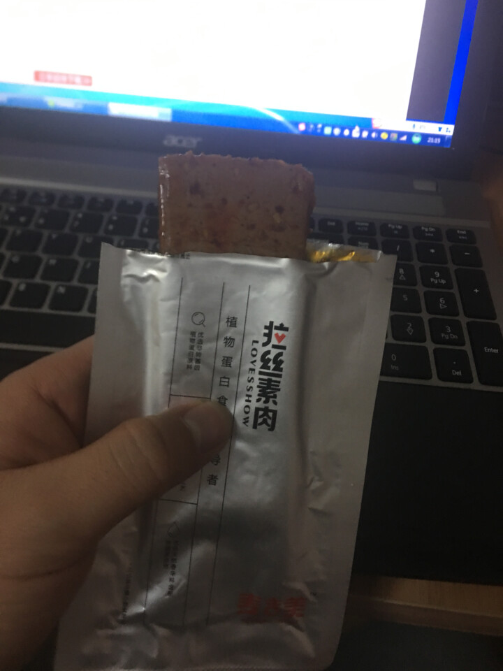 【麦吉美】拉丝素肉植物蛋白素肉轻食代餐网红休闲零食健身食品即食蛋白质食品独立小包装 39g*3包 苏克力·烧烤味（棕色 盒装39g*3包）怎么样，好用吗，口碑，,第5张