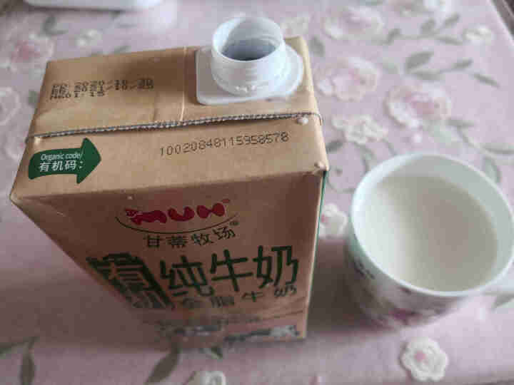 甘蒂牧场（MUH）丹麦原装进口 全脂有机纯牛奶1L装早餐奶 有机全脂1L*2怎么样，好用吗，口碑，心得，评价，试用报告,第4张