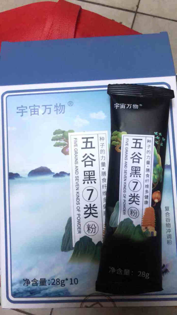 宇宙万物 五谷杂粮冲泡即食谷物营养膳食代餐粉 五谷黑7类(1盒10袋)怎么样，好用吗，口碑，心得，评价，试用报告,第4张