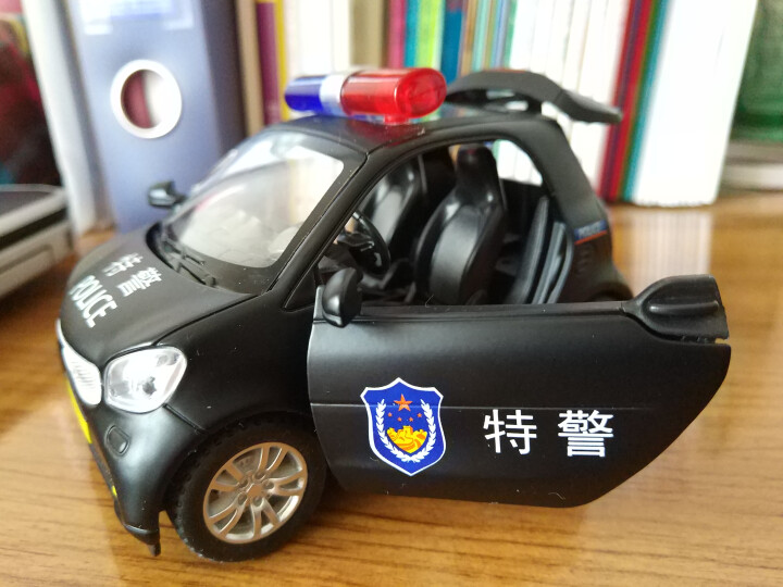 警车合金玩具汽车模型1/32仿真合金车模回力小汽车男孩儿童玩具车 斯玛特,第3张