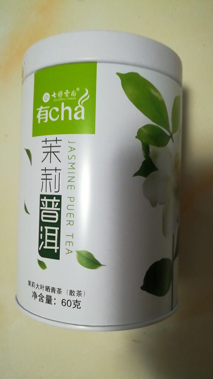 七彩云南茶叶普洱茶熟茶/生茶/滇红散装铁罐装有茶系列 茉莉普洱生茶60g怎么样，好用吗，口碑，心得，评价，试用报告,第2张