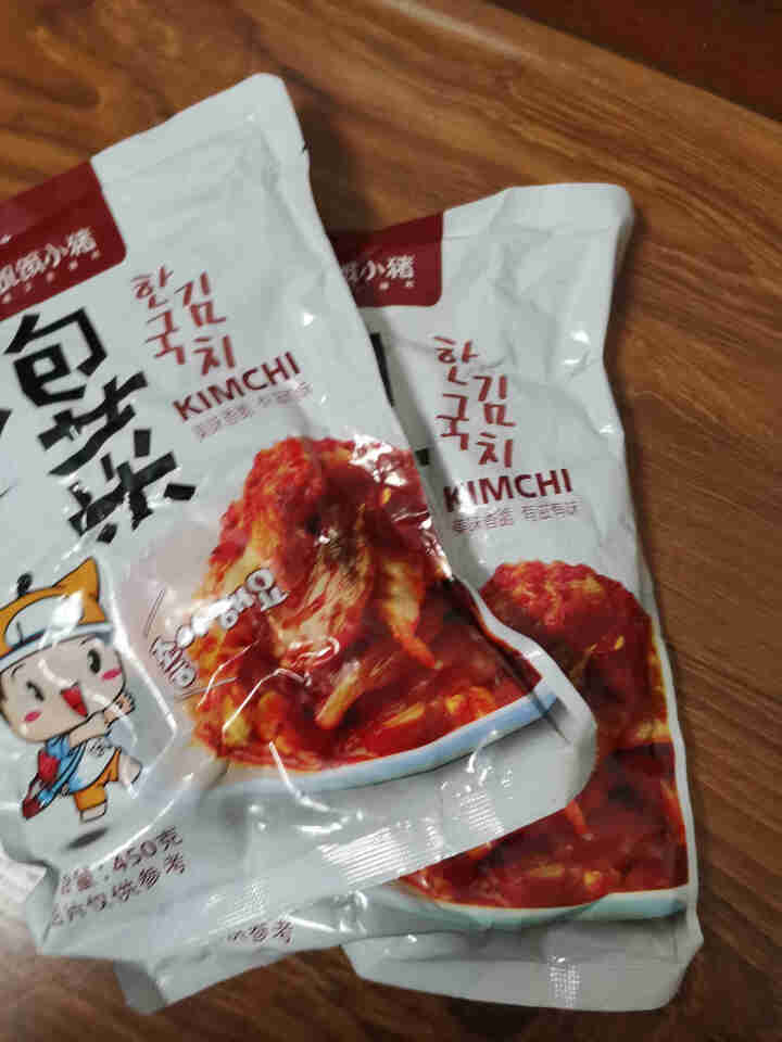 【吉林省农特产馆】饥饿小猪 辣白菜韩式切件泡菜下饭菜 450g*2袋怎么样，好用吗，口碑，心得，评价，试用报告,第4张