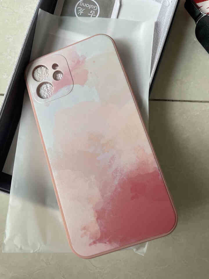 萢萢鸟 iPhone12Pro手机壳水彩系列苹果12Max全包软壳液态硅胶12mini防摔个性保护套 苹果12,第2张