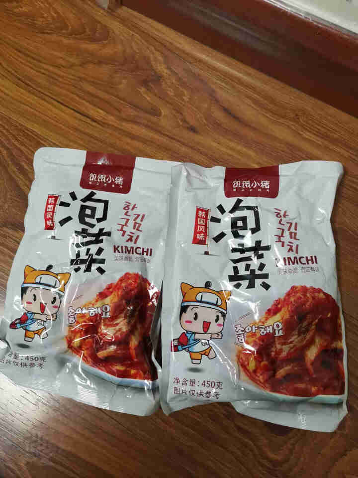 【吉林省农特产馆】饥饿小猪 辣白菜韩式切件泡菜下饭菜 450g*2袋怎么样，好用吗，口碑，心得，评价，试用报告,第2张