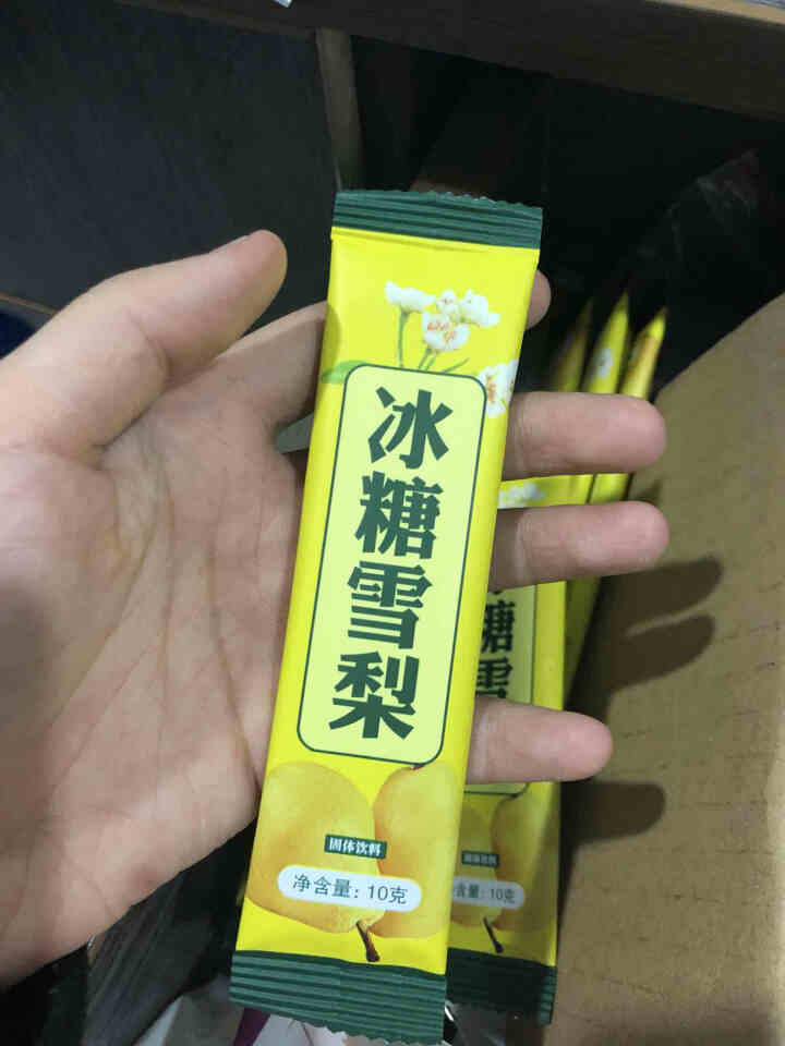 花老板 冰糖雪梨茶 速溶颗粒夏季茶冲饮固体饮料 冰糖雪梨100g（10g*10小包）怎么样，好用吗，口碑，心得，评价，试用报告,第3张