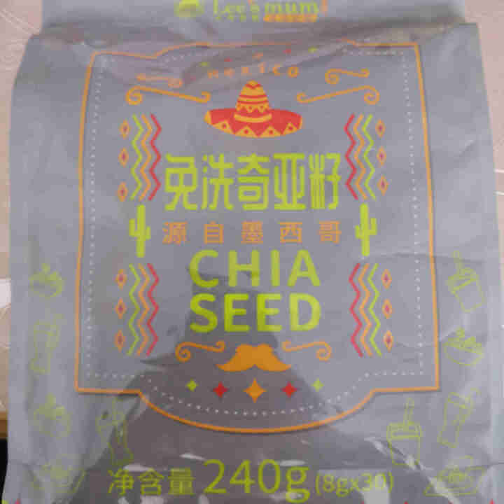 乐食麦（Lee's mum） 墨西哥进口免洗奇亚籽 即食代餐饱腹 Chia Seed鼠尾草种子奇亚籽冲饮 分享装8g*30条怎么样，好用吗，口碑，心得，评价，试,第4张