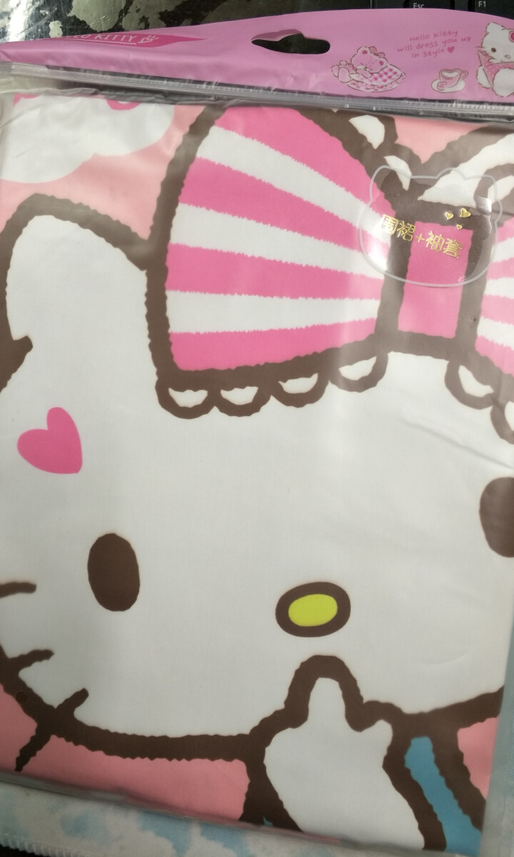 Hello Kitty凯蒂猫儿童围裙套袖 女童画画手工衣宝宝可爱卡通防水防尘吃饭绘画儿童罩衣四季通用 KT9006X粉色怎么样，好用吗，口碑，心得，评价，试用报,第2张