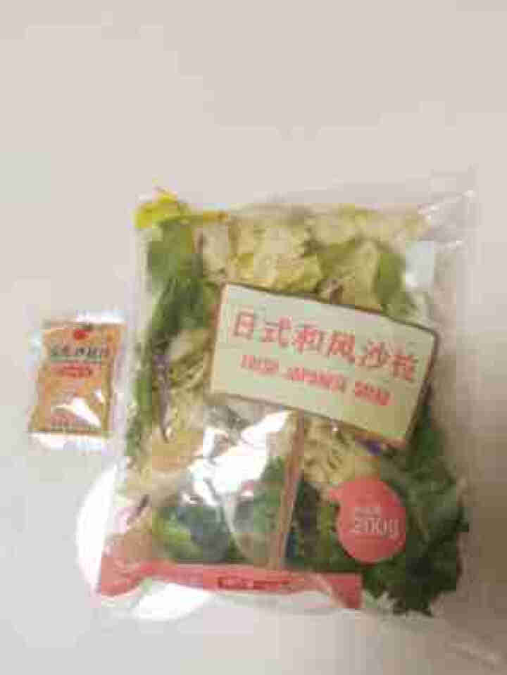 【绿行者】 新鲜蔬菜沙拉开袋即食蔬菜包健康轻食健身餐200g 每1袋送1包沙拉酱 日式和风沙拉200g怎么样，好用吗，口碑，心得，评价，试用报告,第2张