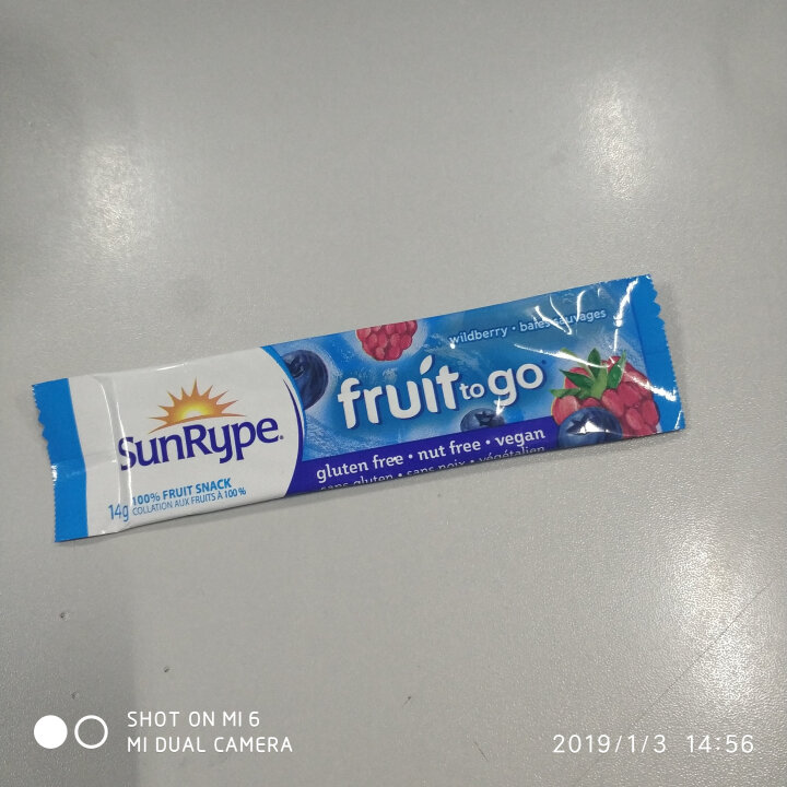 SunRype 加拿大水果条桑莱普果丹皮vc草莓混合水果72条素食宝宝零食辅食fruit to go 14g试用装怎么样，好用吗，口碑，心得，评价，试用报告,第2张