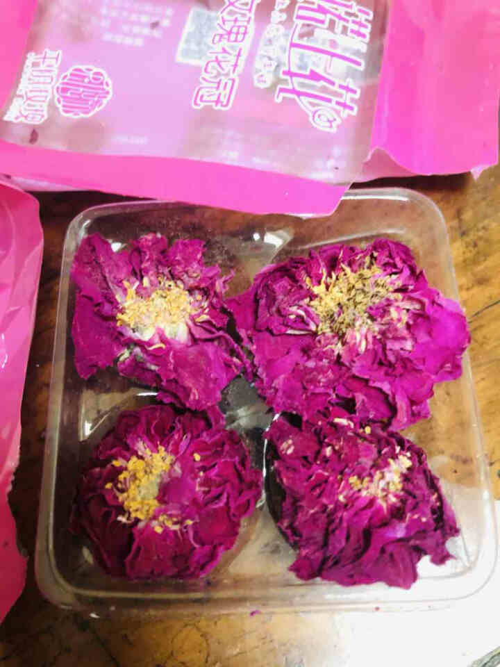 诺上花一包4朵平阴玫瑰花冠今年新花精品袋装玫瑰花茶怎么样，好用吗，口碑，心得，评价，试用报告,第3张